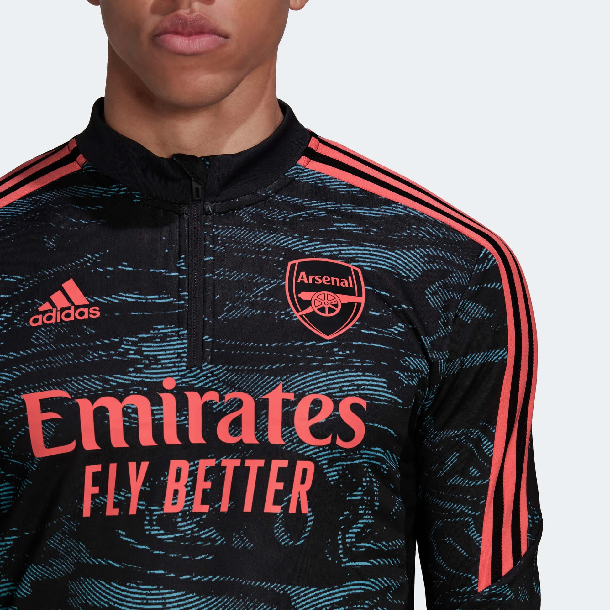 adidas 2022-23 Arsenal Training Top - Blue-Black (Detail 1)