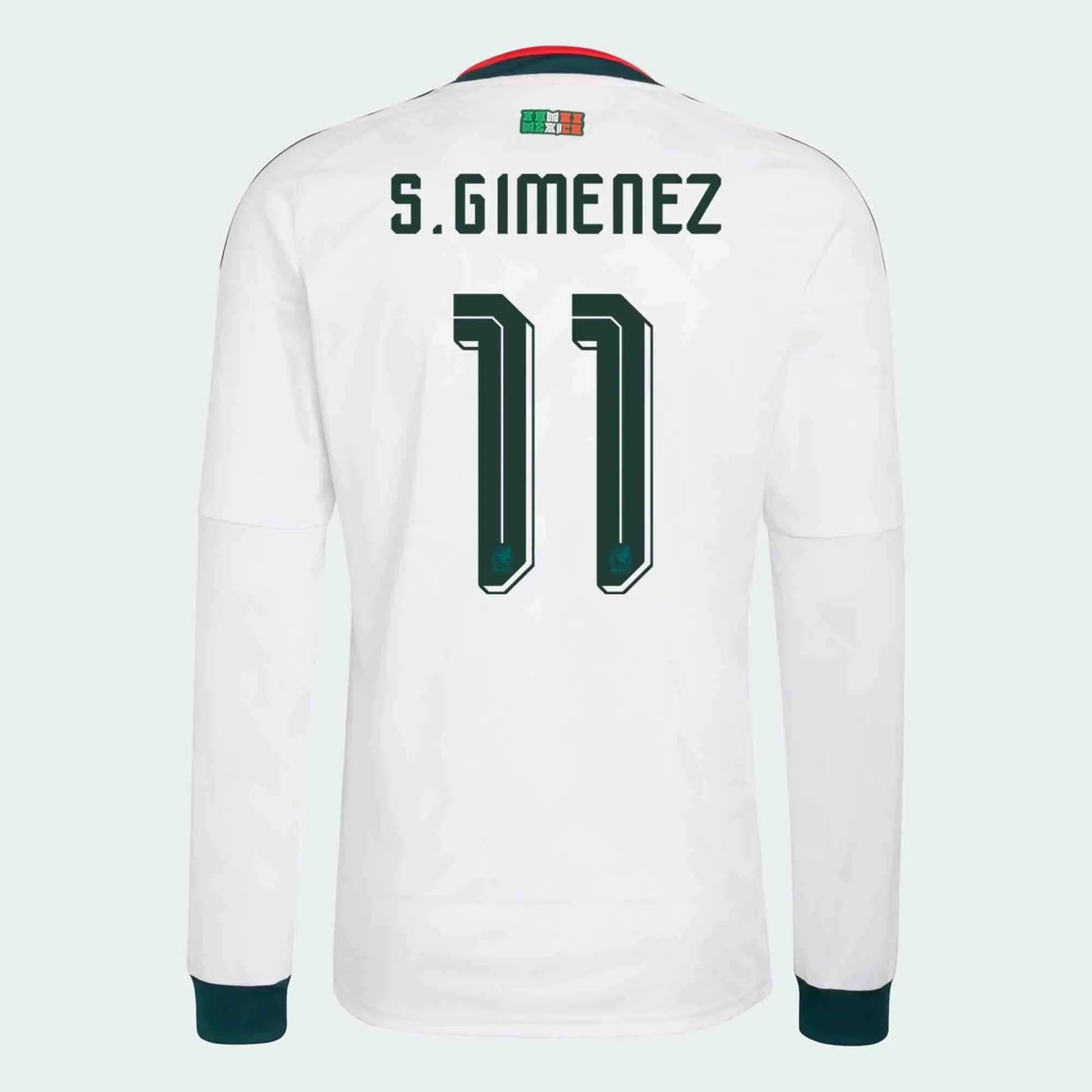 adidas 2026 Mexico Men's Stadium Away Long-Sleeve Soccer Jersey (S. Gimenez)