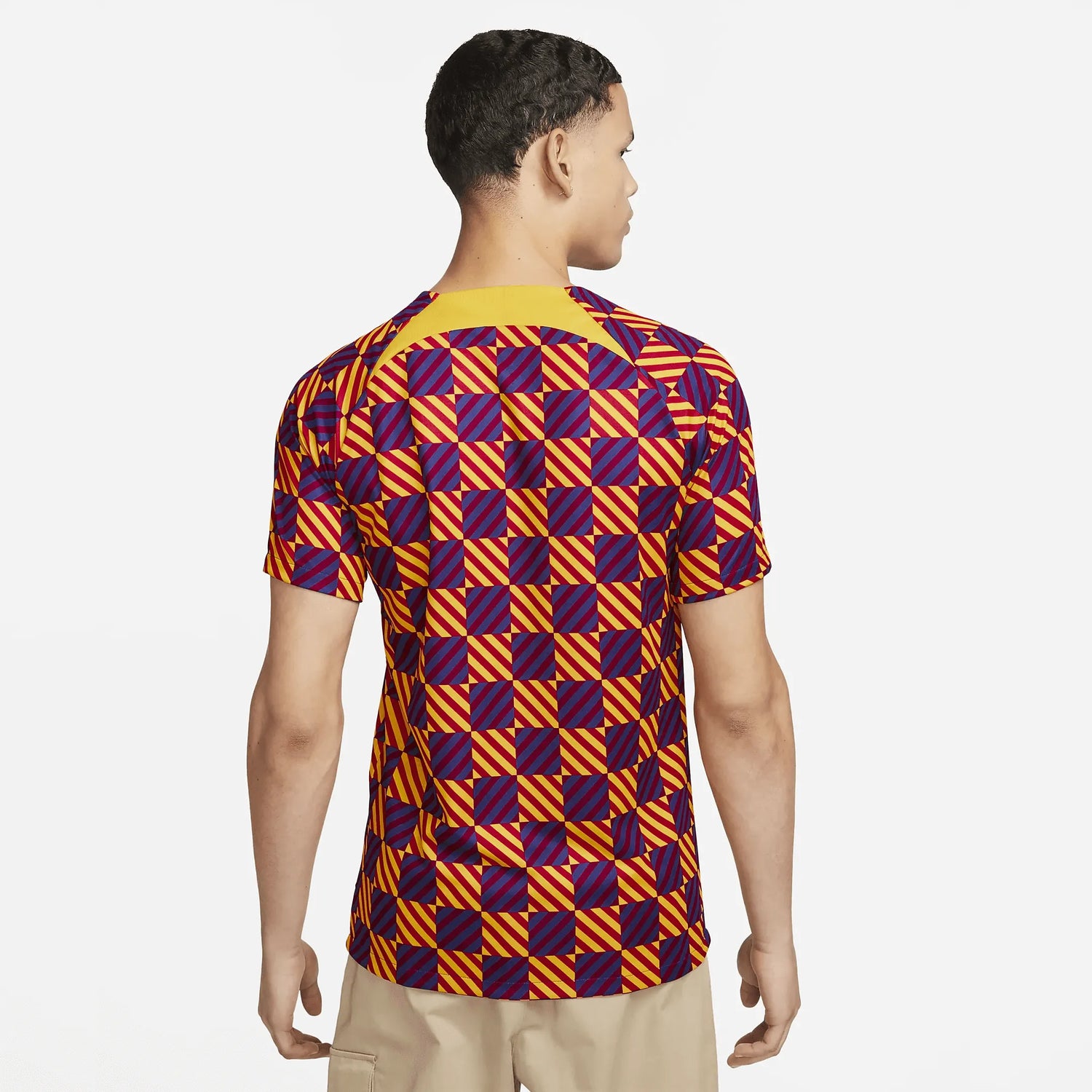 Nike 2023 Barcelona Men's Pre-Match Jersey (Model - Back)