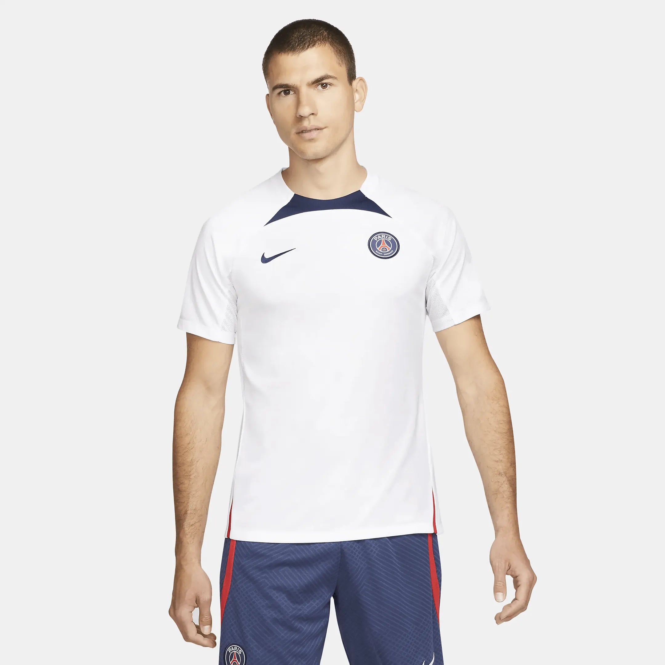 Nike 2022-23 Paris Saint-Germain Strike Short-Sleeve Top (Model - Front)