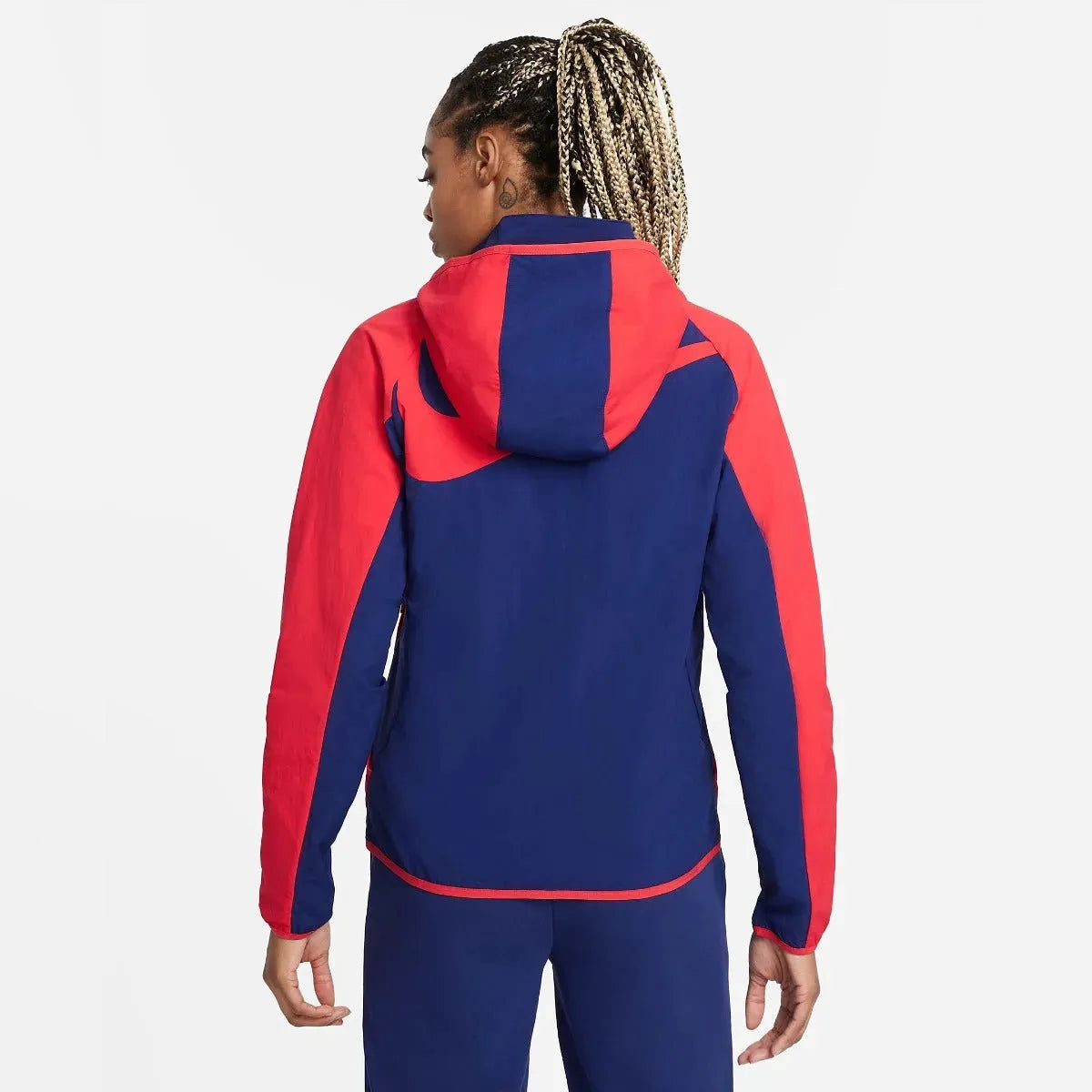 Nike 2021-22 USA Women AWF Lite Jacket - Navy-Red (Model - Back)