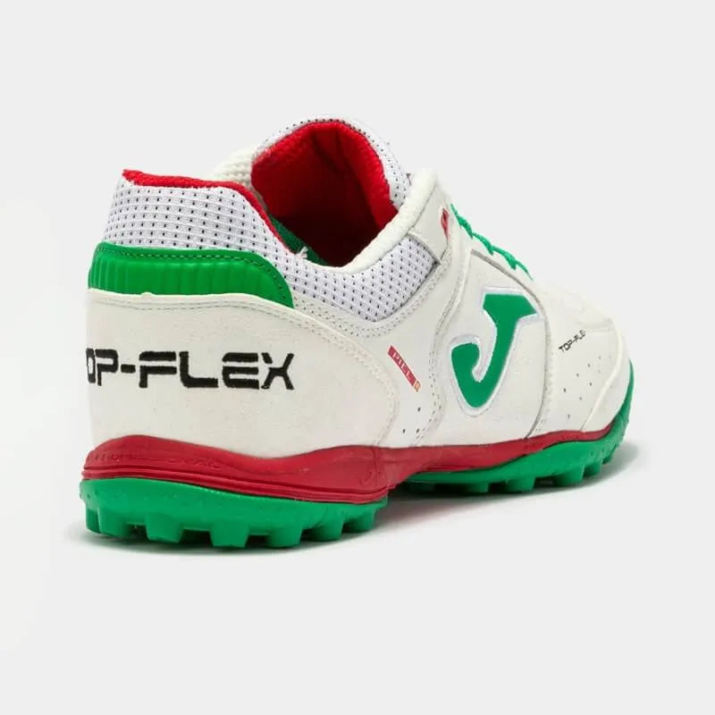 Joma Top Flex 2202 Turf - White-Green (Diagonal - Back)