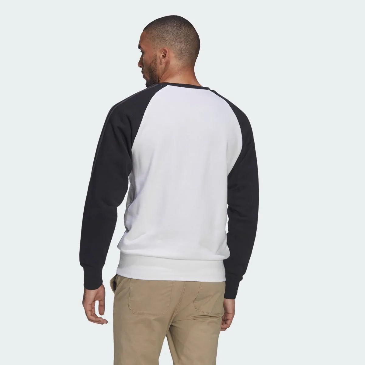 Adidas 2021-22 Juventus Graphic Crewneck Sweater - White-Black-Orange (Model - Back)