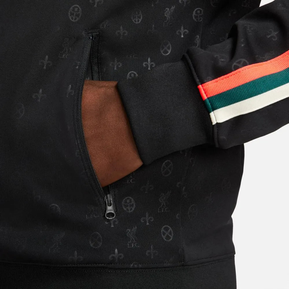 Nike 2021-22 Liverpool NSW N98 Jacket - Black-Crimson (Detail 2)