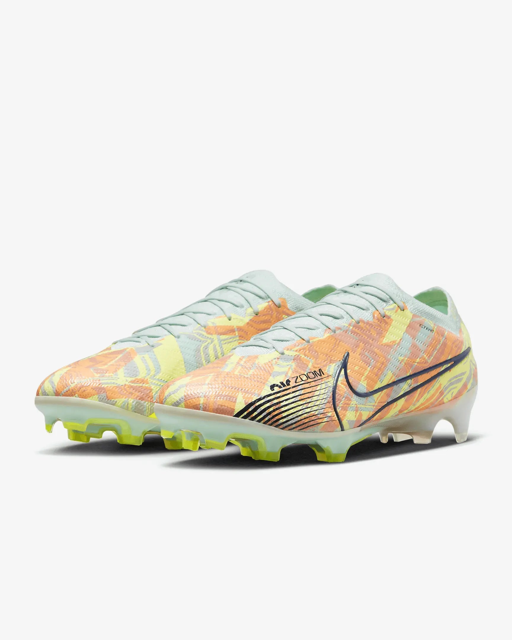 Nike Zoom Vapor 15 Elite FG - Barely Green-Blackened Blue (Pair - Diagonal)