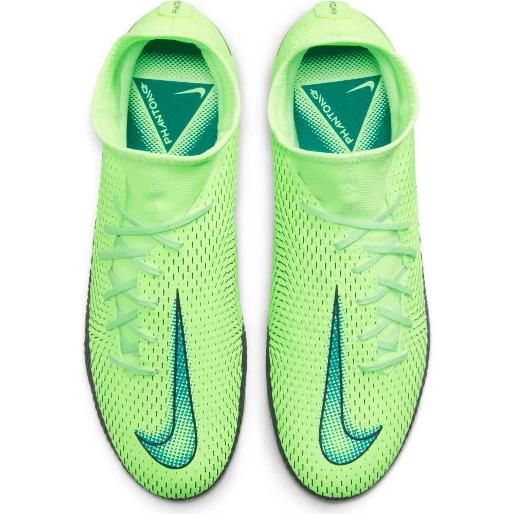 Nike Phantom GT Academy DF FG-MG - Lime Glow-Aquamarine (Pair - Top)