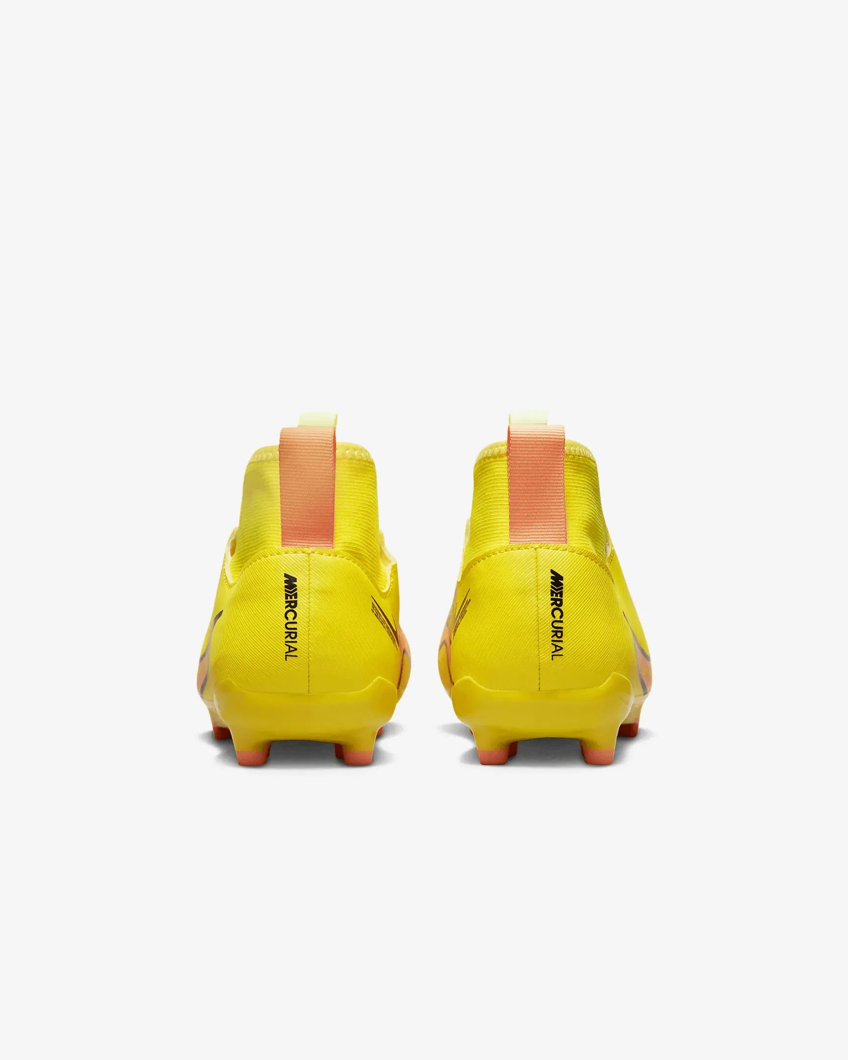 Nike Jr Zoom Superfly 9 Academy FG/MG - Yellow Strike-Sunset Glow (Pair - Back)