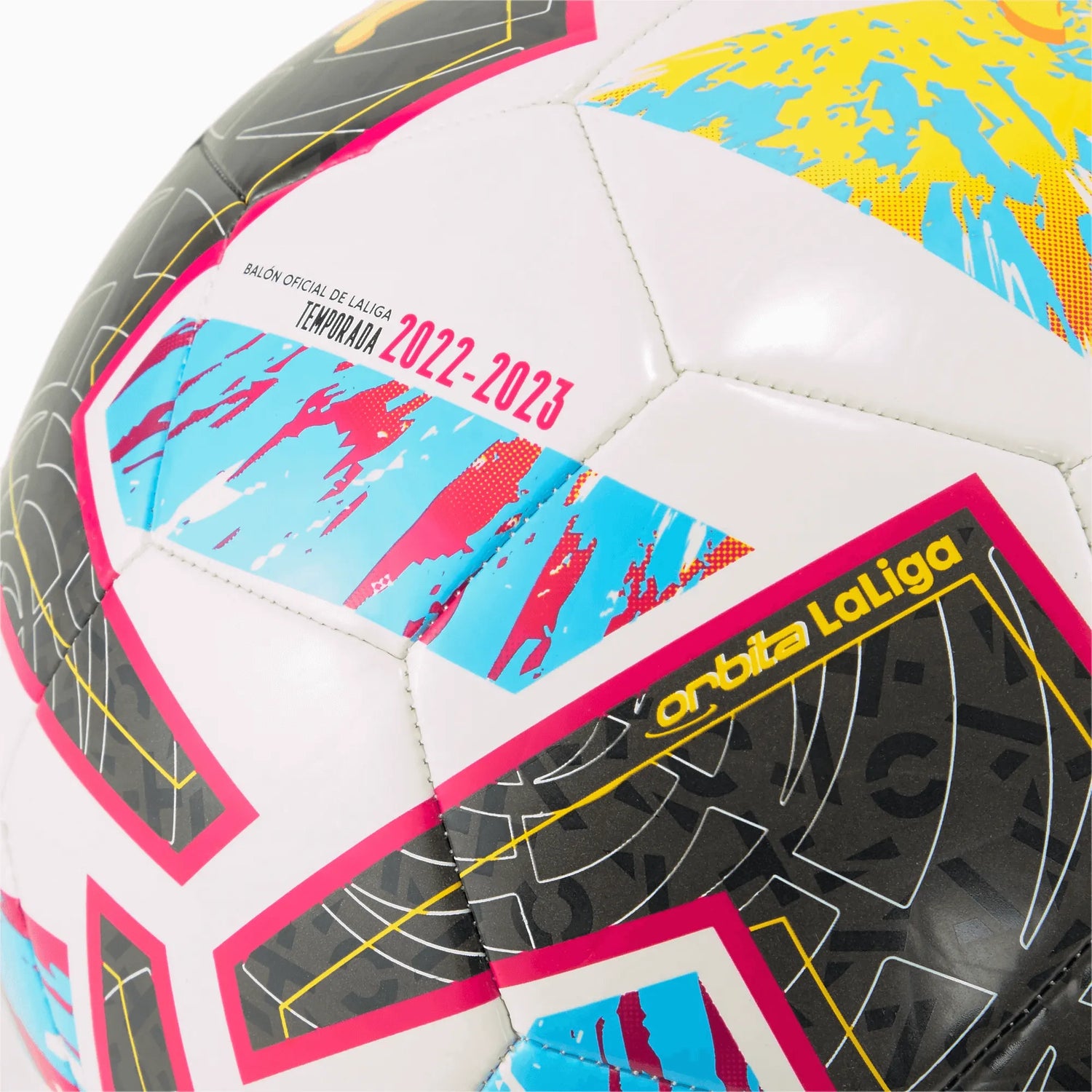 Puma Orbita La Liga 1 MS Soccer Ball - White-Purple-Blue (Detail 1)