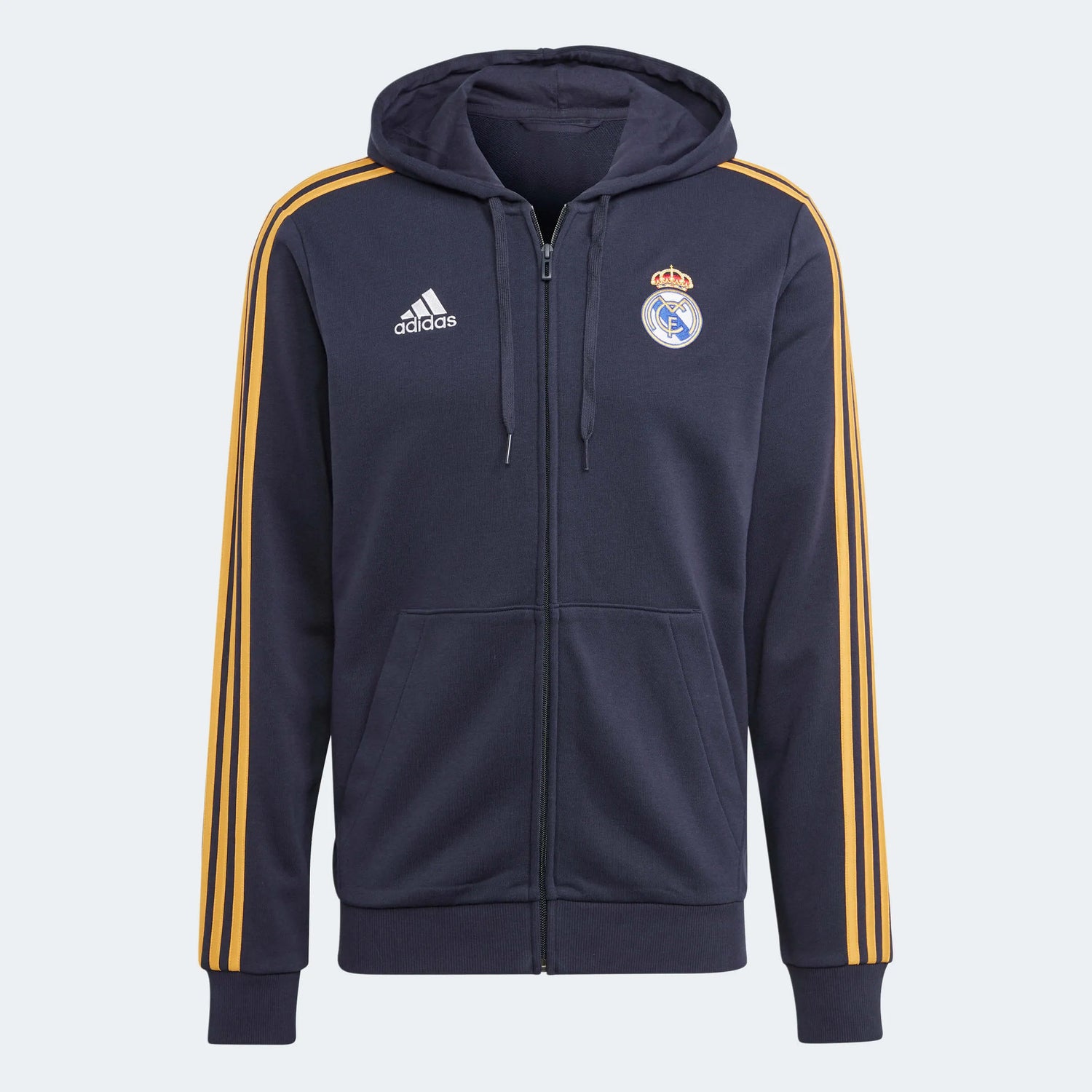 adidas 2023-24 Real Madrid Men's DNA Full-Zip Hoody (Front)