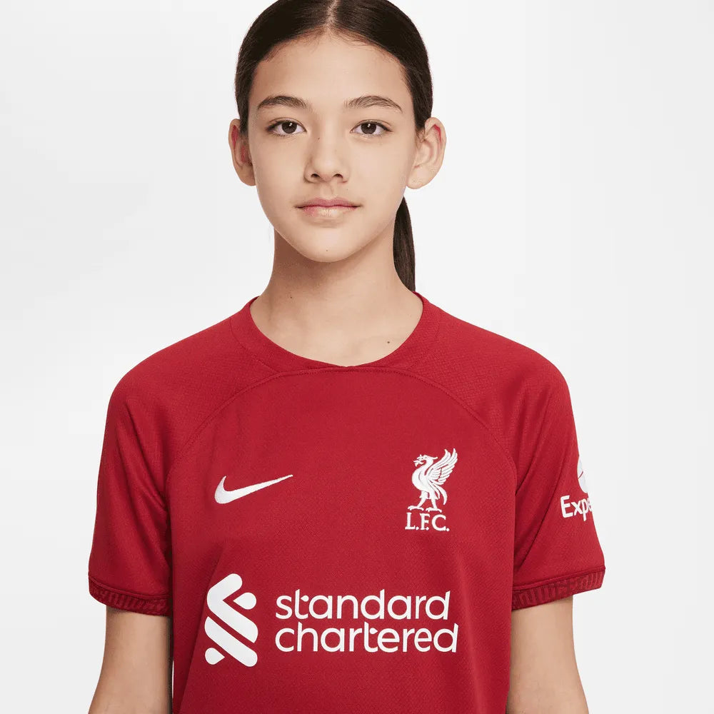 Nike 22-23 Liverpool FC Youth Home Jersey - Red-White (Detail 1)