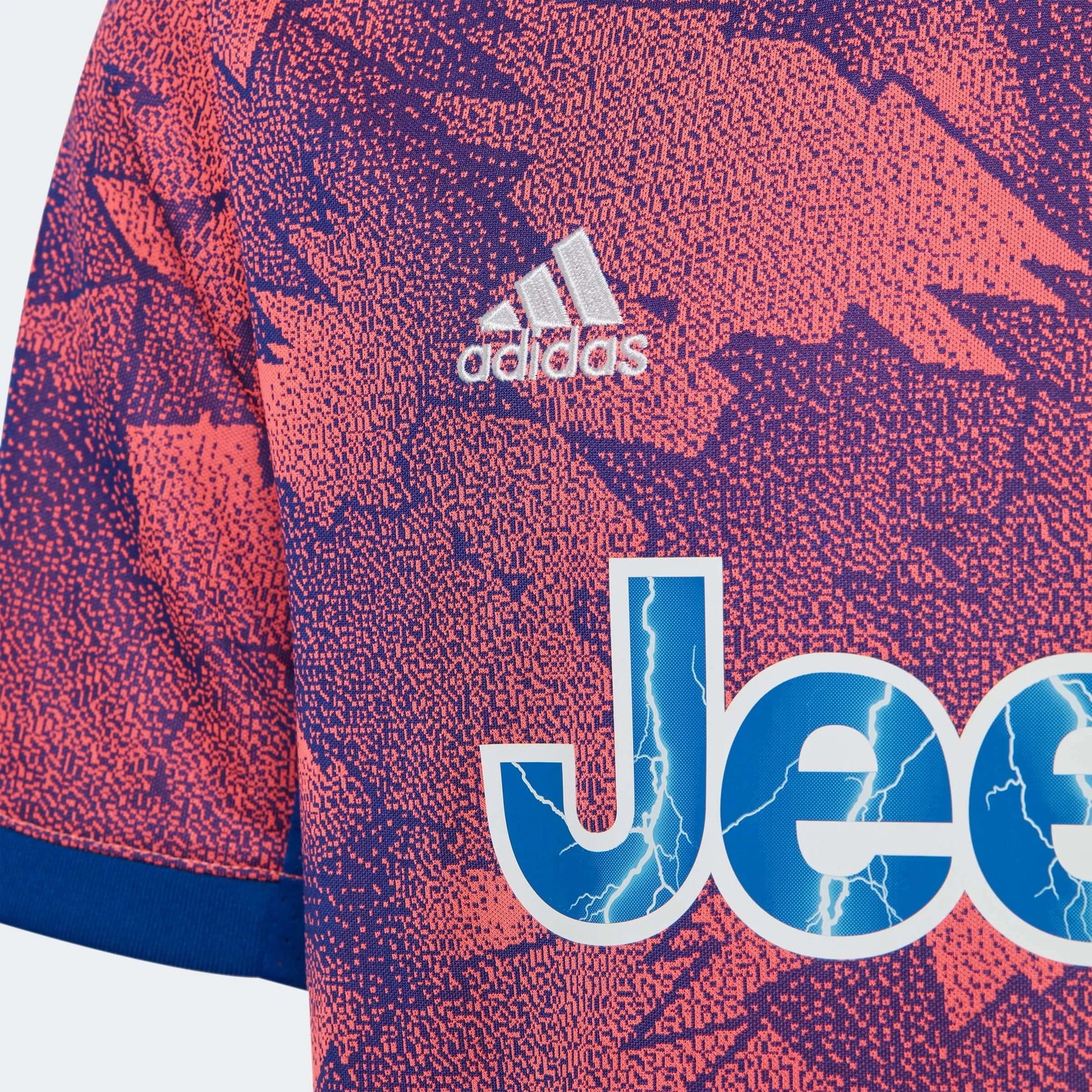 adidas 2022-23 Juventus Youth Third Jersey - Pink-Royal (Detail 2)