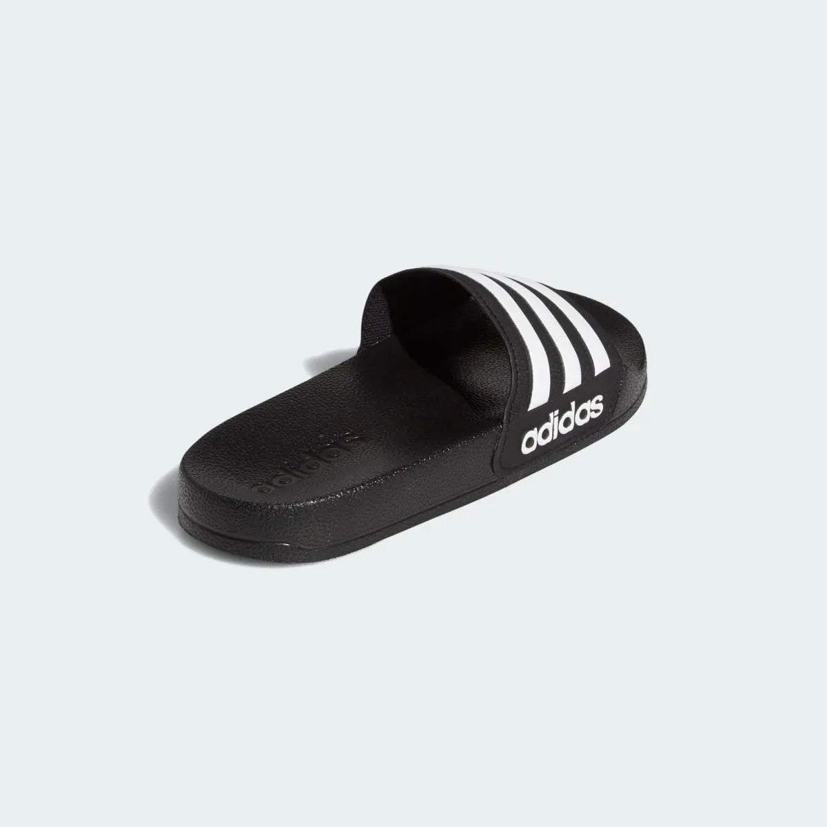 Adidas Youth Adilette Shower Sandal - Black-White (Diagonal 2)