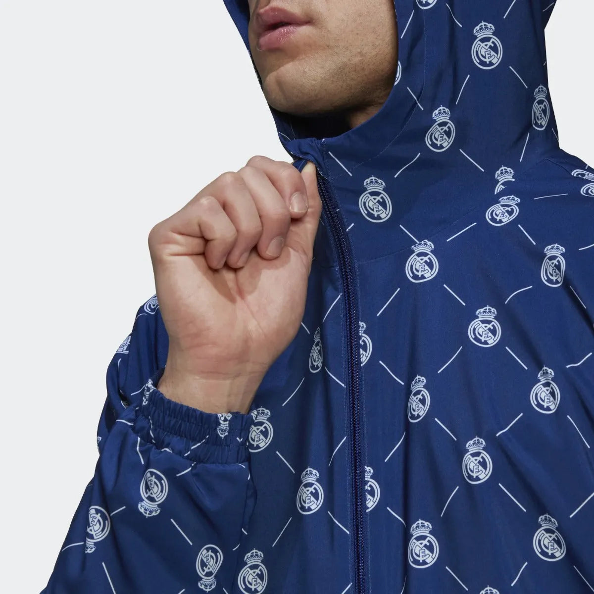 adidas 2022 Real Madrid Windbreaker - Victory Blue (Detail 2)
