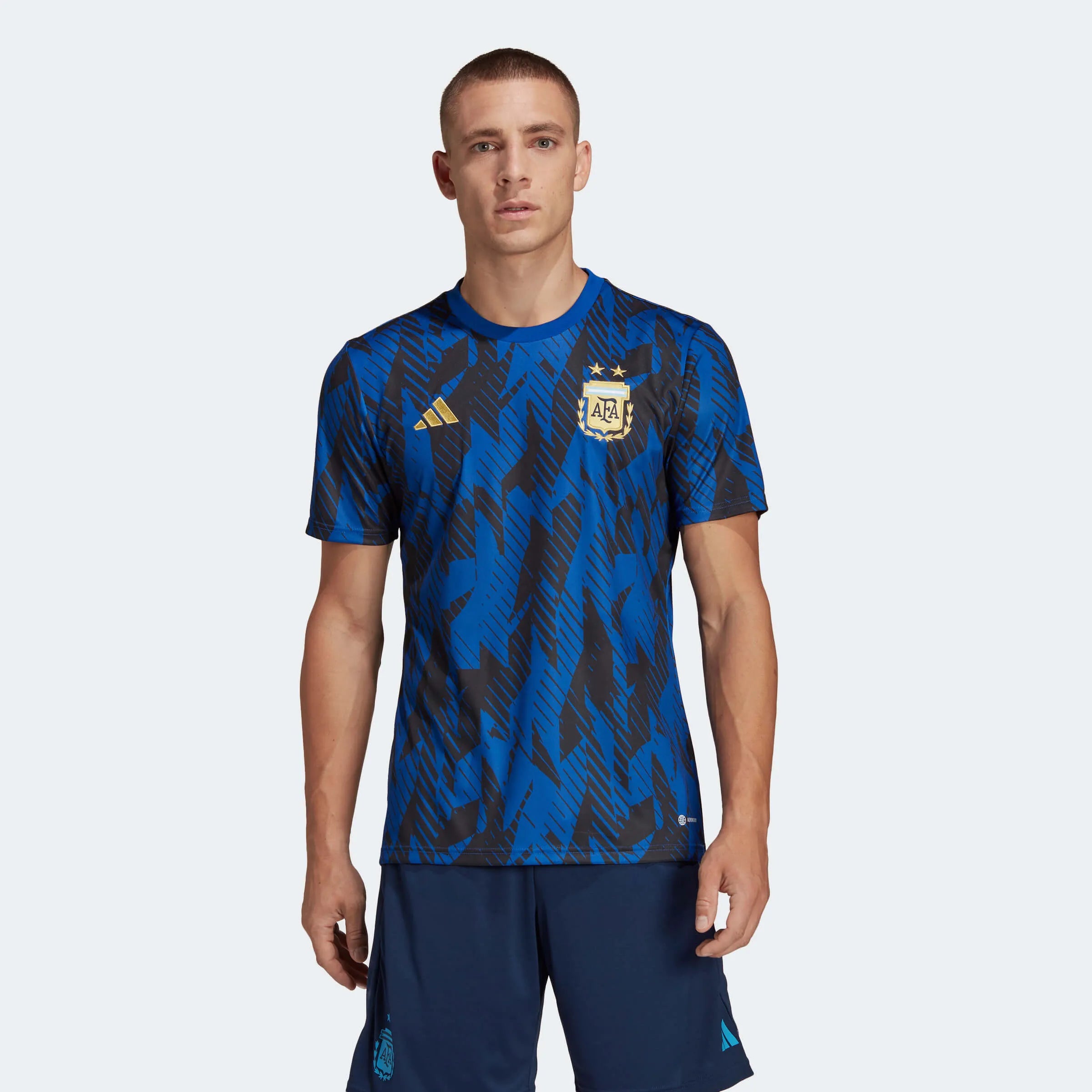 adidas 2022-23 Argentina Pre-Match Jersey - Royal Blue-Black (Model - Front)