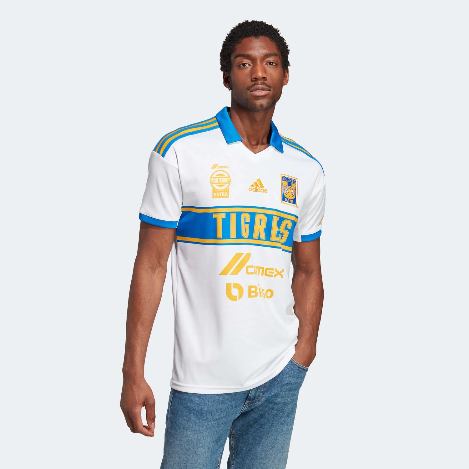 adidas 2023-24 Tigres Third Jersey - White (Model - Front)
