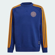 Adidas 2021-22 Real Madrid Youth Crew Sweatshirt - Navy-Orange (Front)