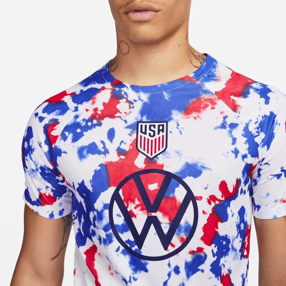 Nike 2022-23 USA DF Top White-Loyal Blue (Detail 1)