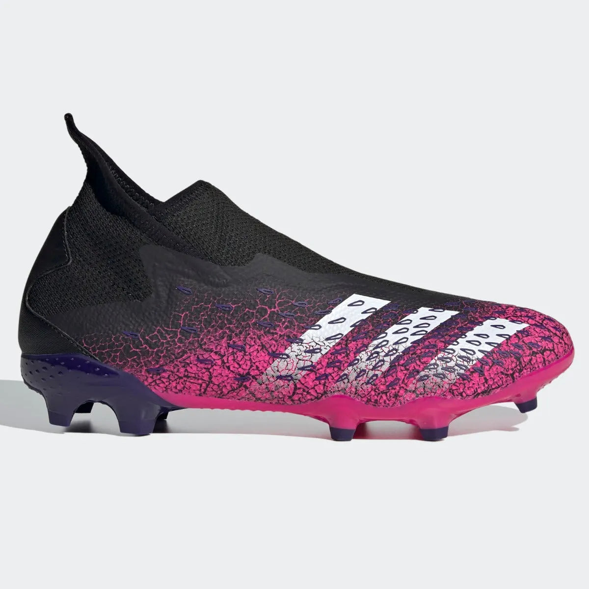 Adidas Predator Freak .3 Laceless FG - Black-Pink-Purple (Side 1)
