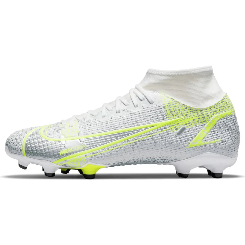 Nike Superfly 8 Academy FG-MG - White-Grey-Volt (Side 1)