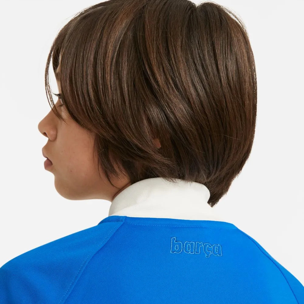 Nike 2021-22 Barcelona Youth I96 Anthem Jacket - Blue-Noble Red (Detail 2)