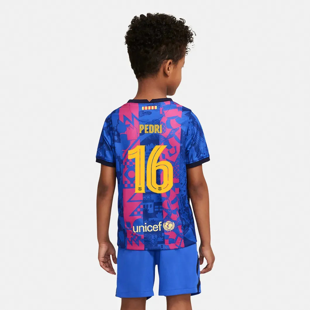 Nike 2021-22 Barcelona Youth Third Jersey - Hyper Royal-Varsity Maize