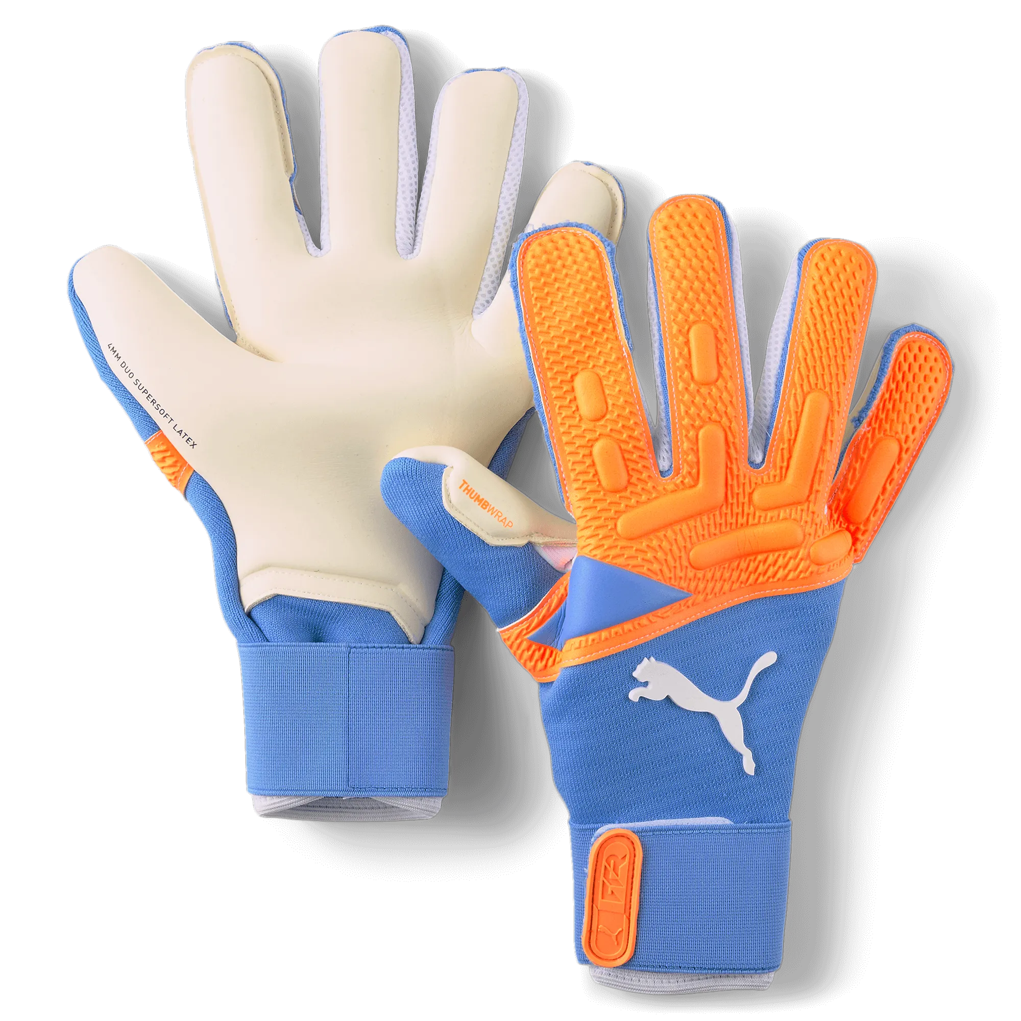 Puma Future Pro Grip Hybrid Goalkeeper Gloves - Orange-Blue (Pair)