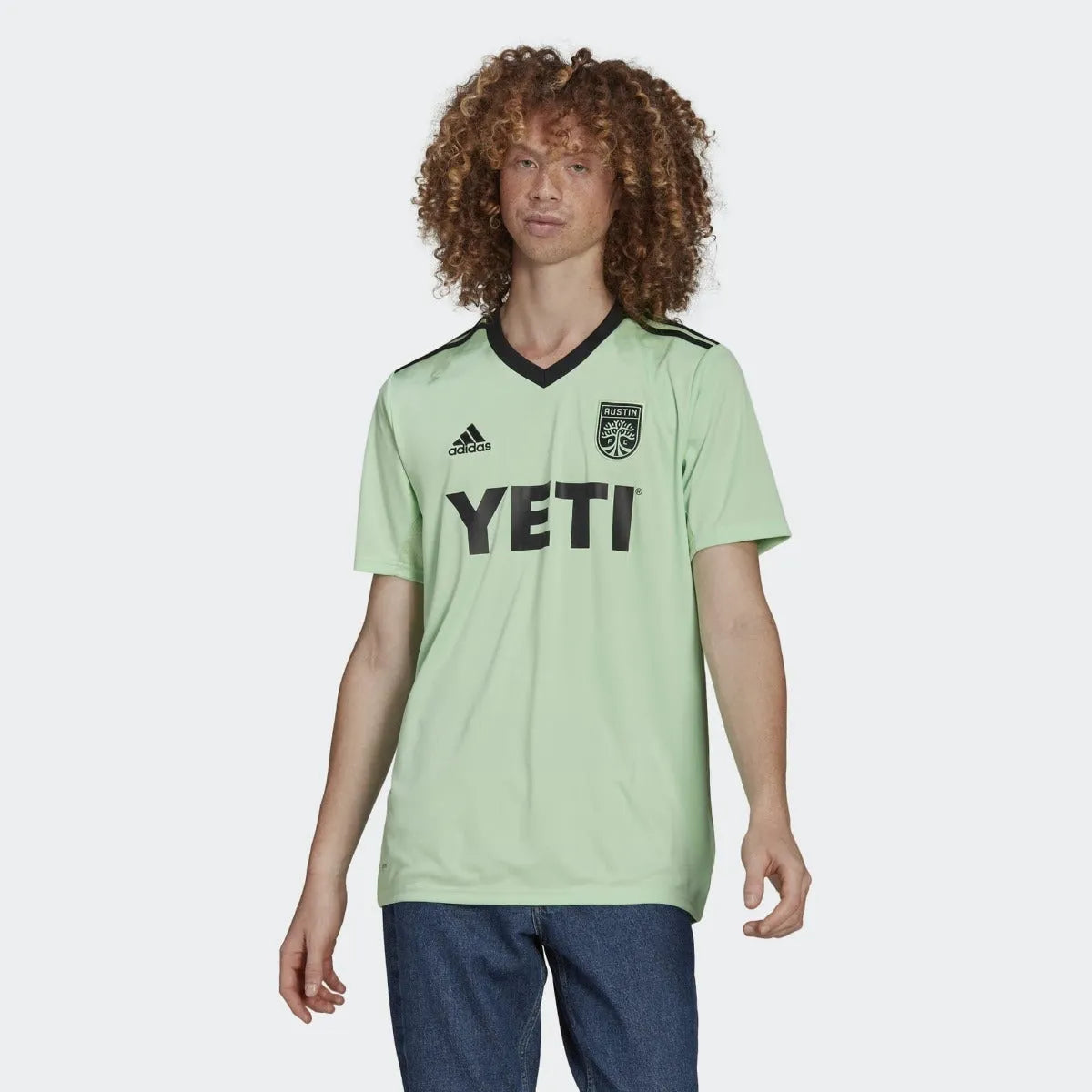 adidas 2022-23 Austin FC Away Jersey - Glory Mint-Black (Model - Front)