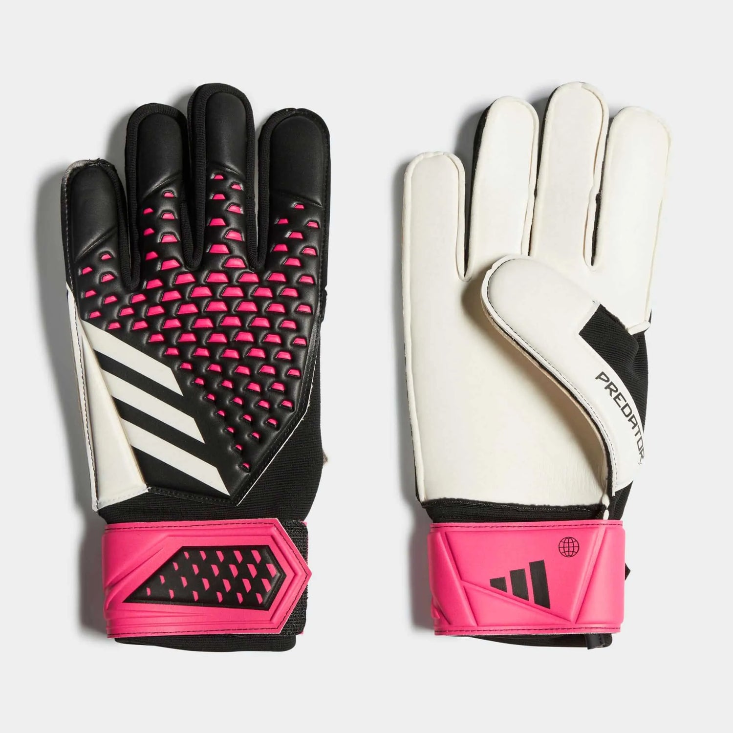 adidas Predator GL Match Goalkeeper Gloves - Black-White-Pink (Set)
