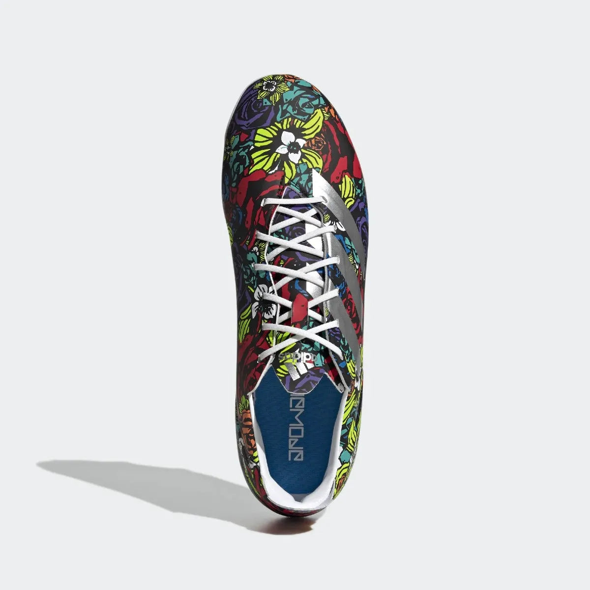 adidas GameMode FG - White-Silver-Blue (Top)