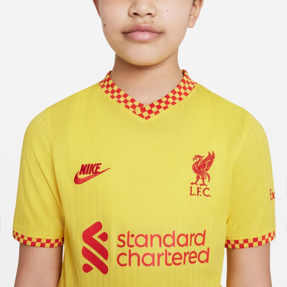 Nike 2021-22 Liverpool Youth Third Jersey - Yellow (Detail 1)