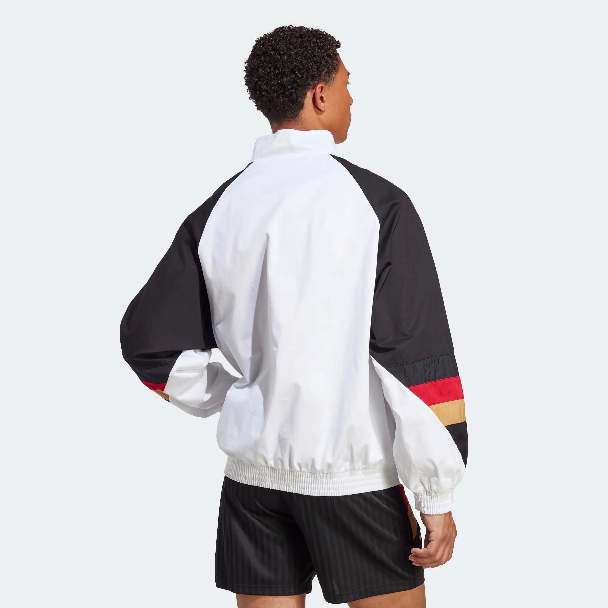 adidas 2022-23 Germany Icon Jacket - Black-White (Model - Back)