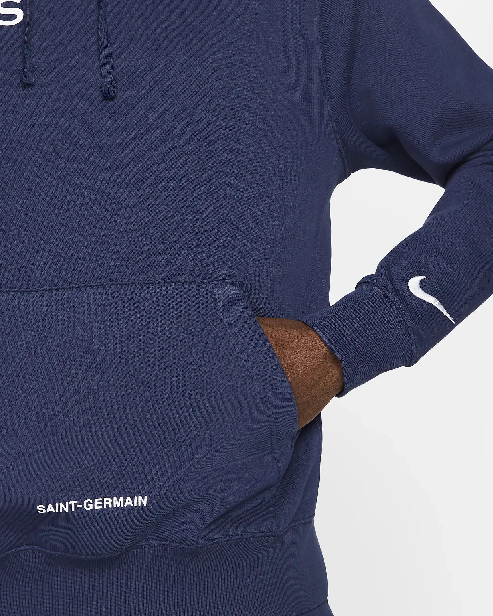 Nike 2022-23 PSG GFA Fleece Hoodie - Midnight Navy-White (Detail 2)
