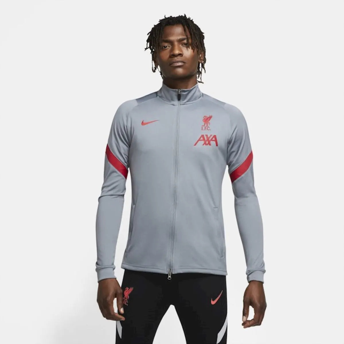 Nike 2020-21 Liverpool Dry-Fit Strike Top - Light Grey-Red