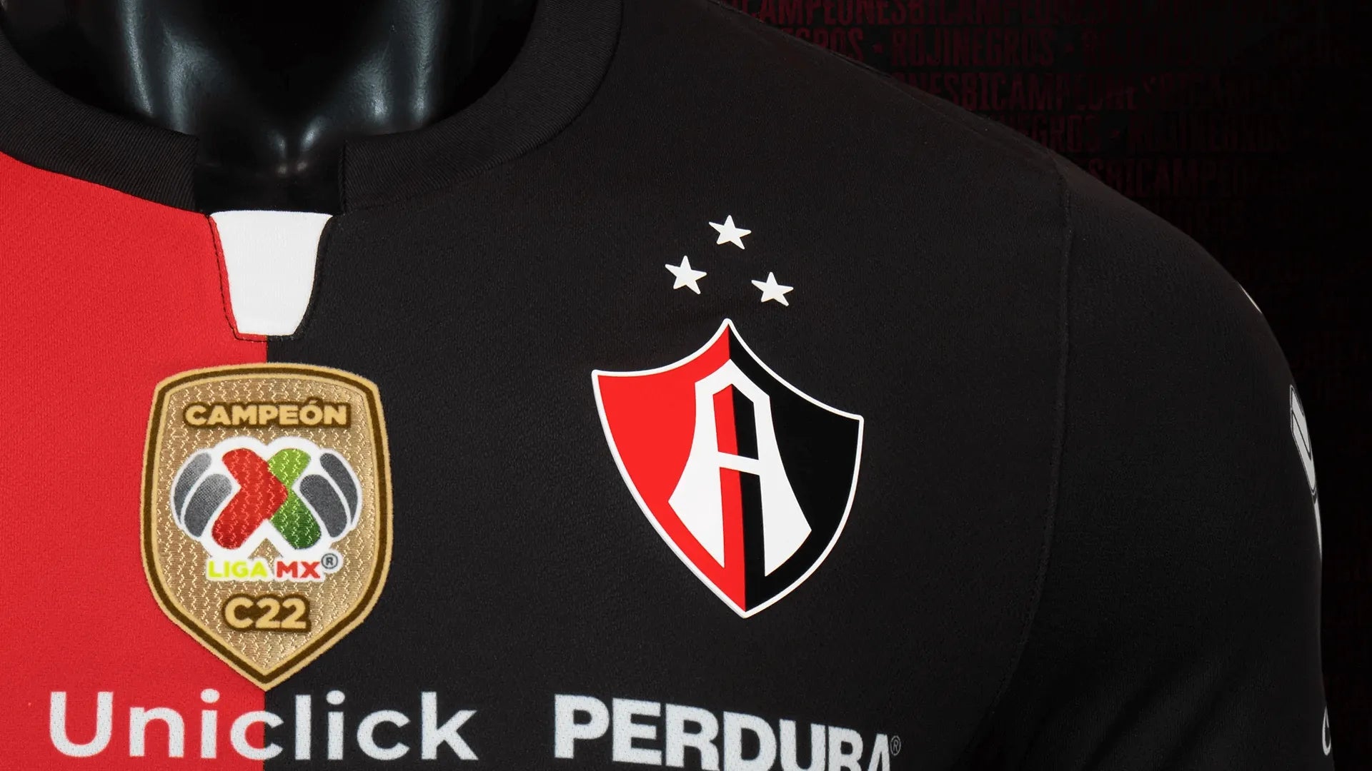Charly 2022-23 Atlas Home Long-Sleeve Jersey - Red-Black (Detail 3)