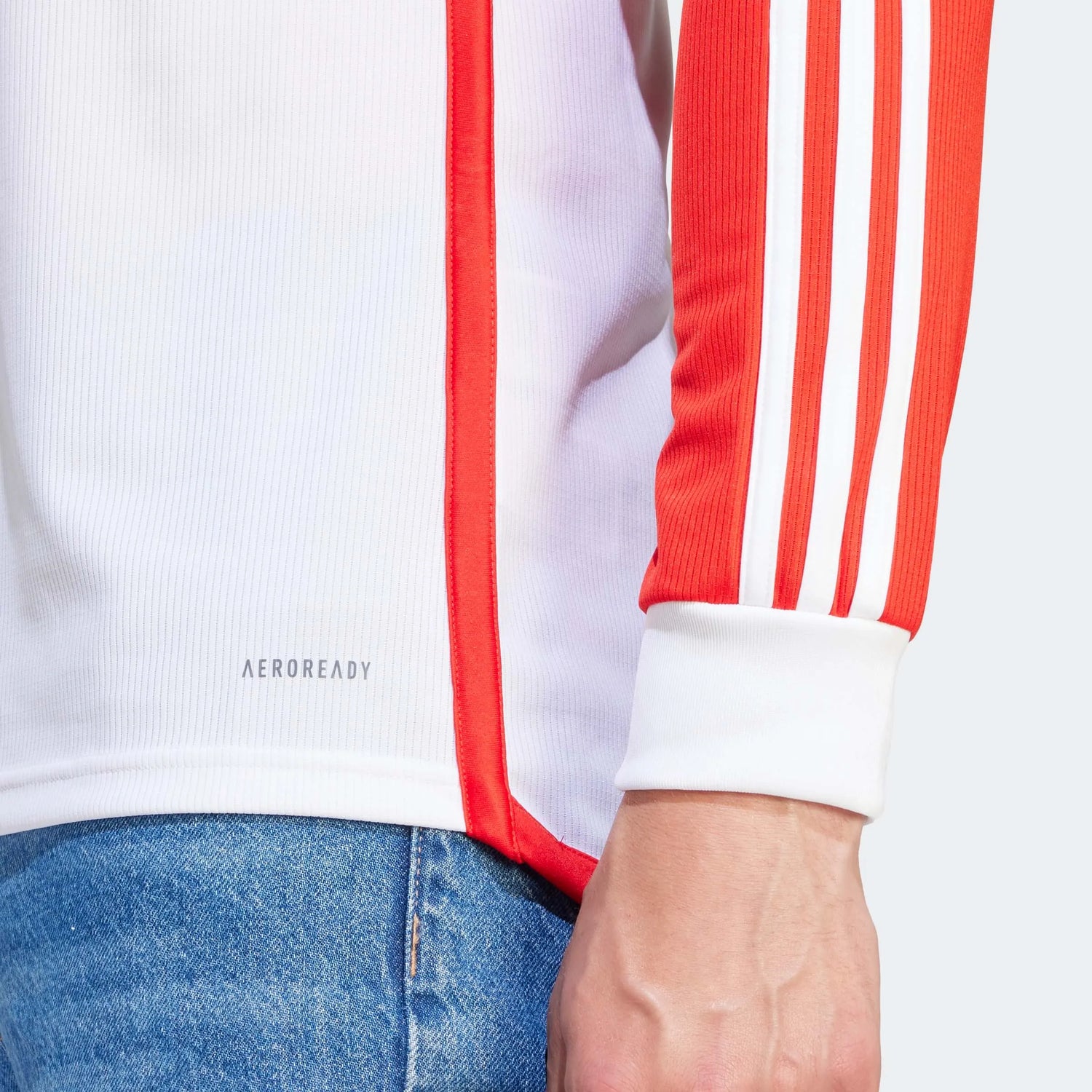 adidas 2023-24 Bayern Munich Men's Stadium Home Long-Sleeve Jersey (Detail 3)