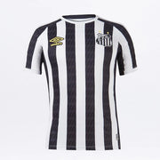 Umbro 2021-22 Santos Away Jersey - Black-White (Front)