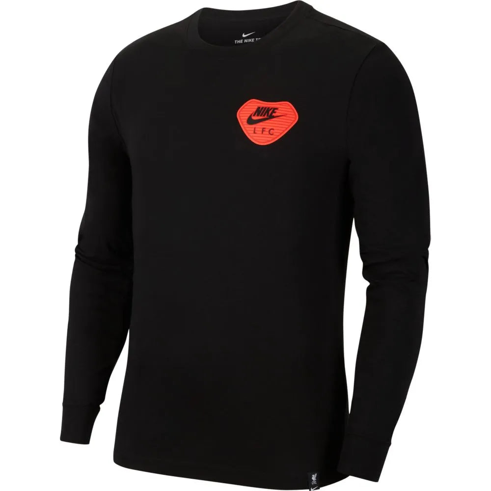 Nike 2020-21 Liverpool Long-Sleeve Travel Tee - Black-Crimson