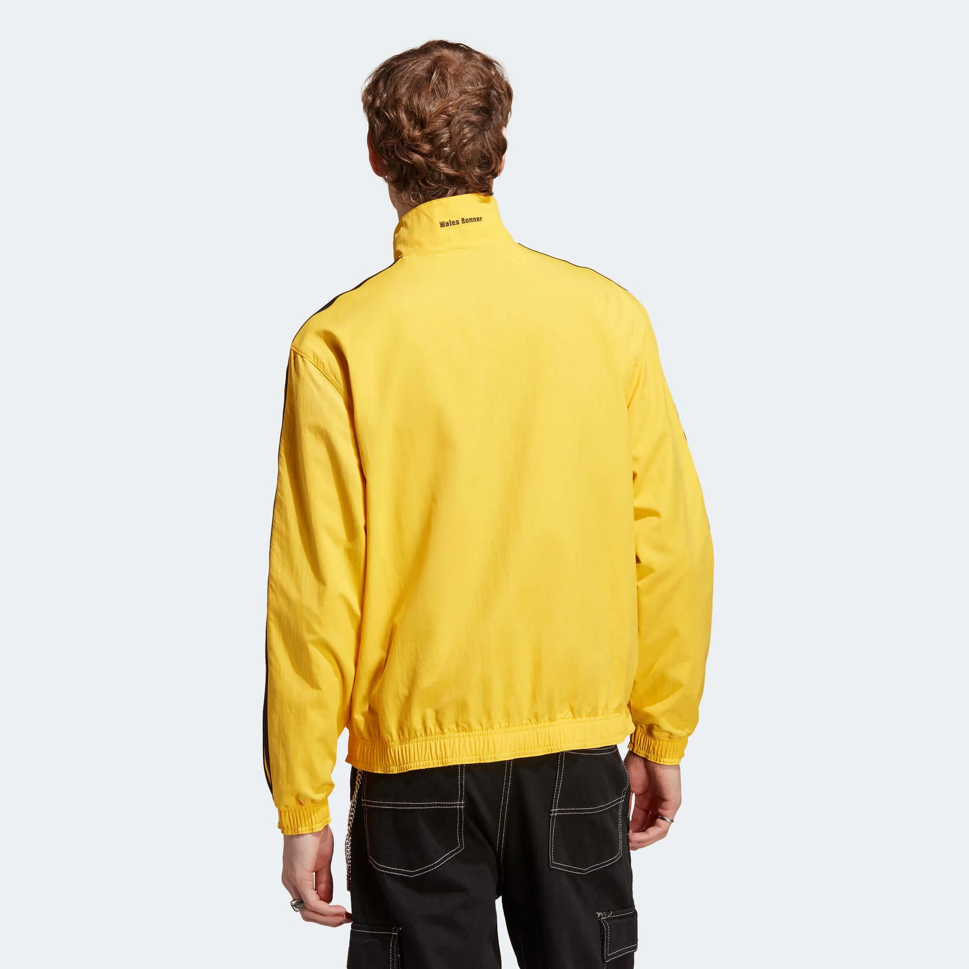adidas 2023 Jamaica Reversible Anthem Jacket - Bold Gold-Black (Model - Back)