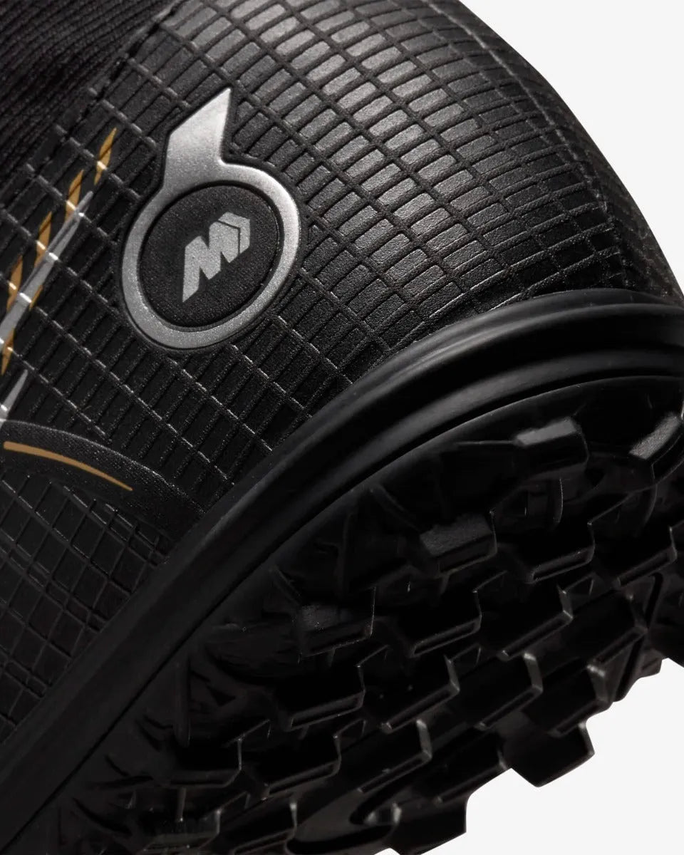 Nike JR Superfly 8 Academy Turf - Black-Silver-Gold (Detail 2)