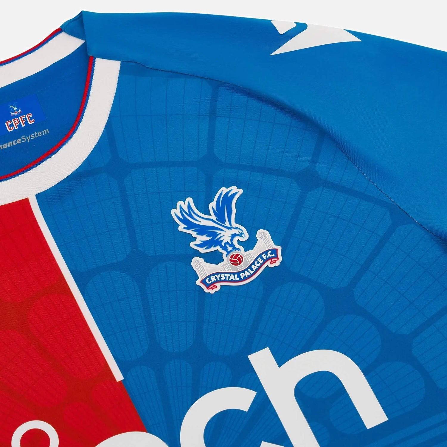 Macron 2023-24 Crystal Palace Men's Authentic Home Jersey (Detail 2)
