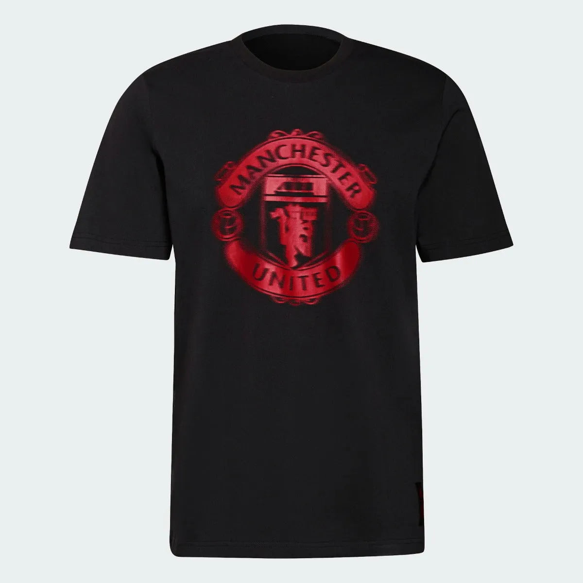 Adidas 2021-22 Manchester United Tee - Black-Red (Front)
