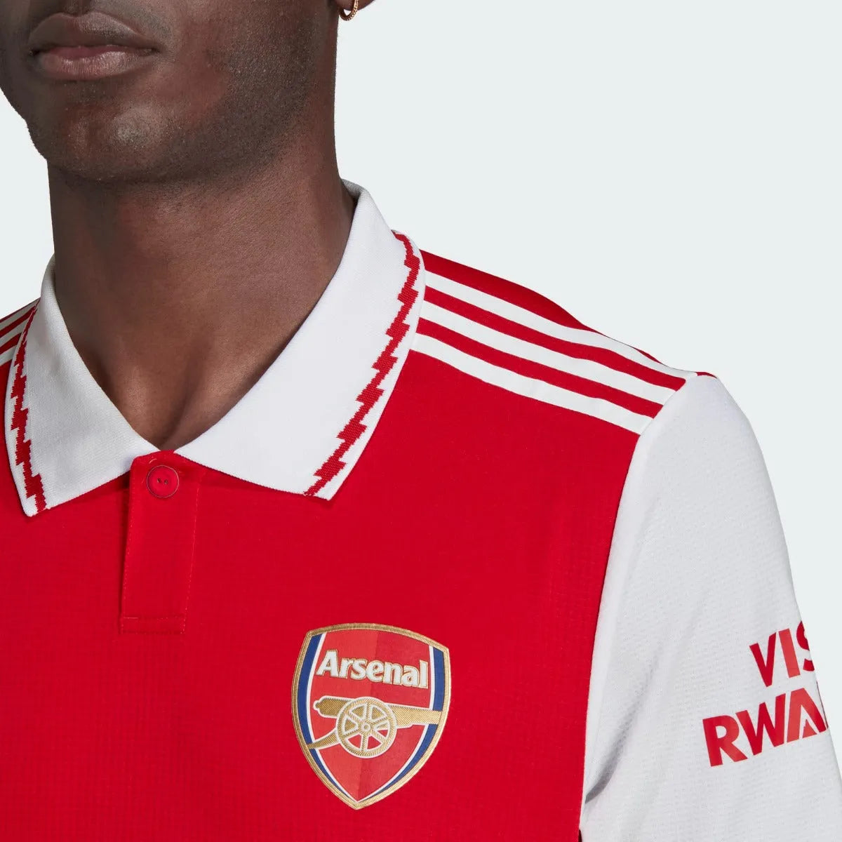 adidas 22-23 Arsenal Authentic Home Jersey - Scarlet-White (Detail 1)