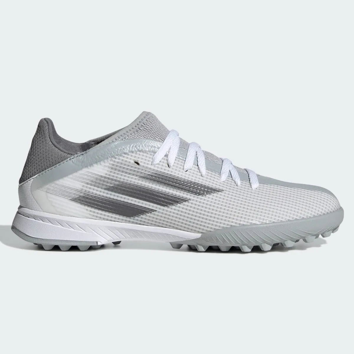 Adidas JR X Speedflow .3 TF - White-Iron Metallic (Side 1)
