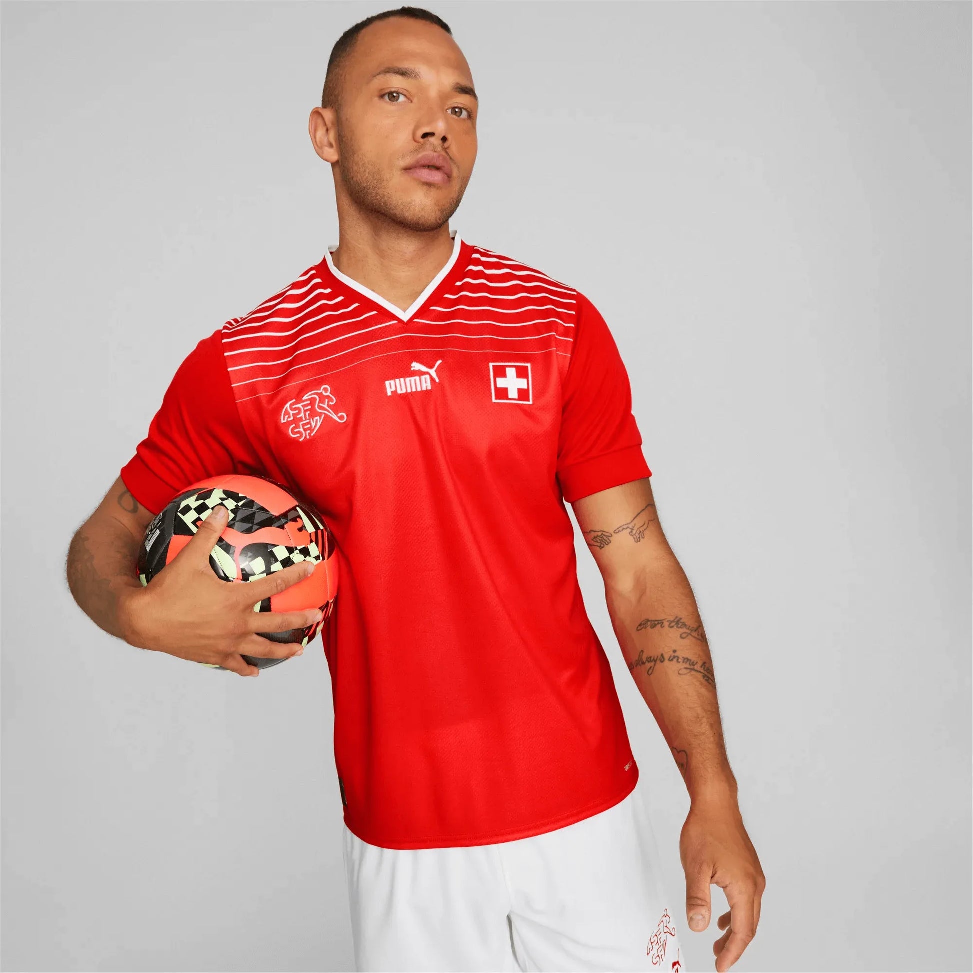 Puma 2022-23 Switzerland Home Jersey (Model - Front)