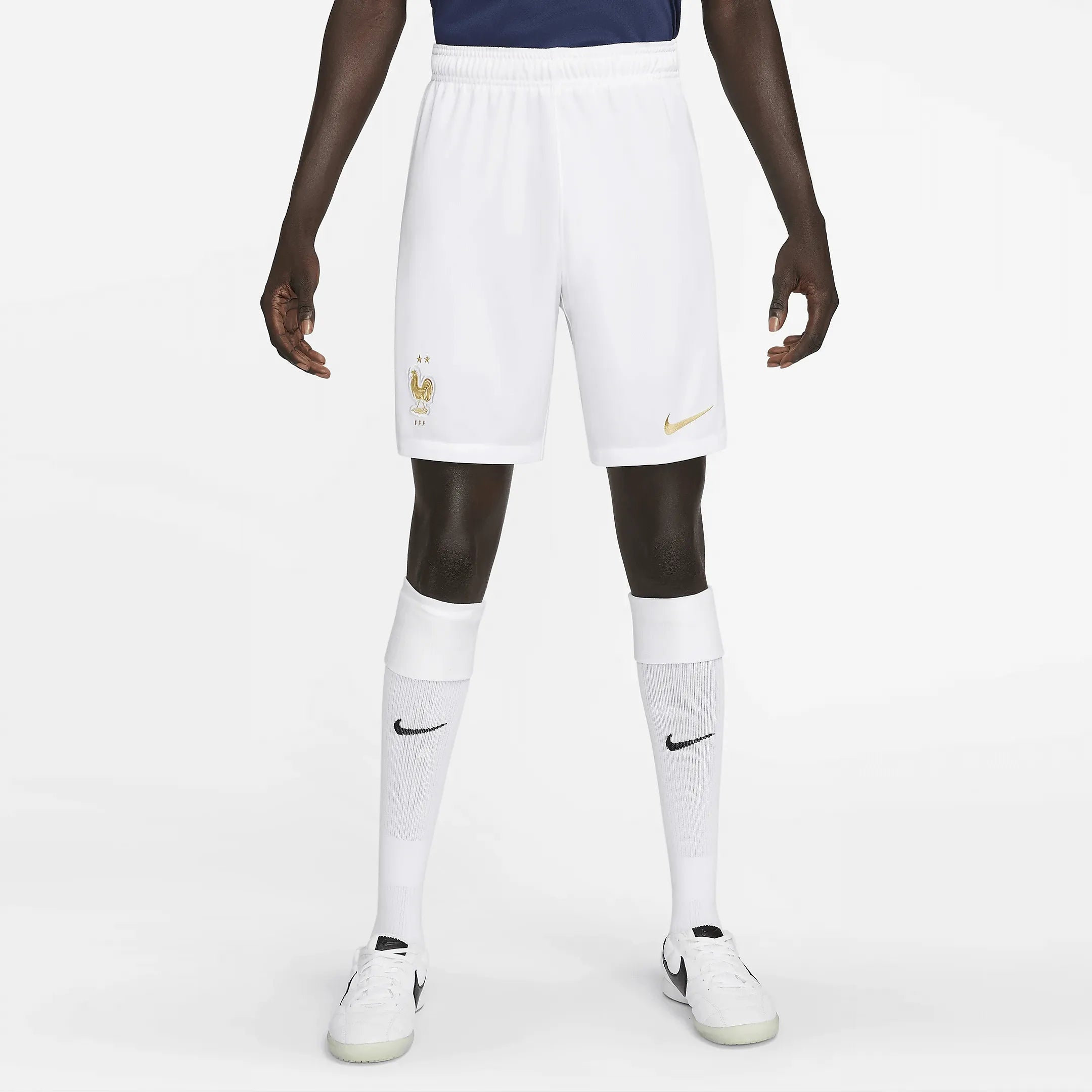 Nike 2022-23 France Home Shorts - White (Model - Front)