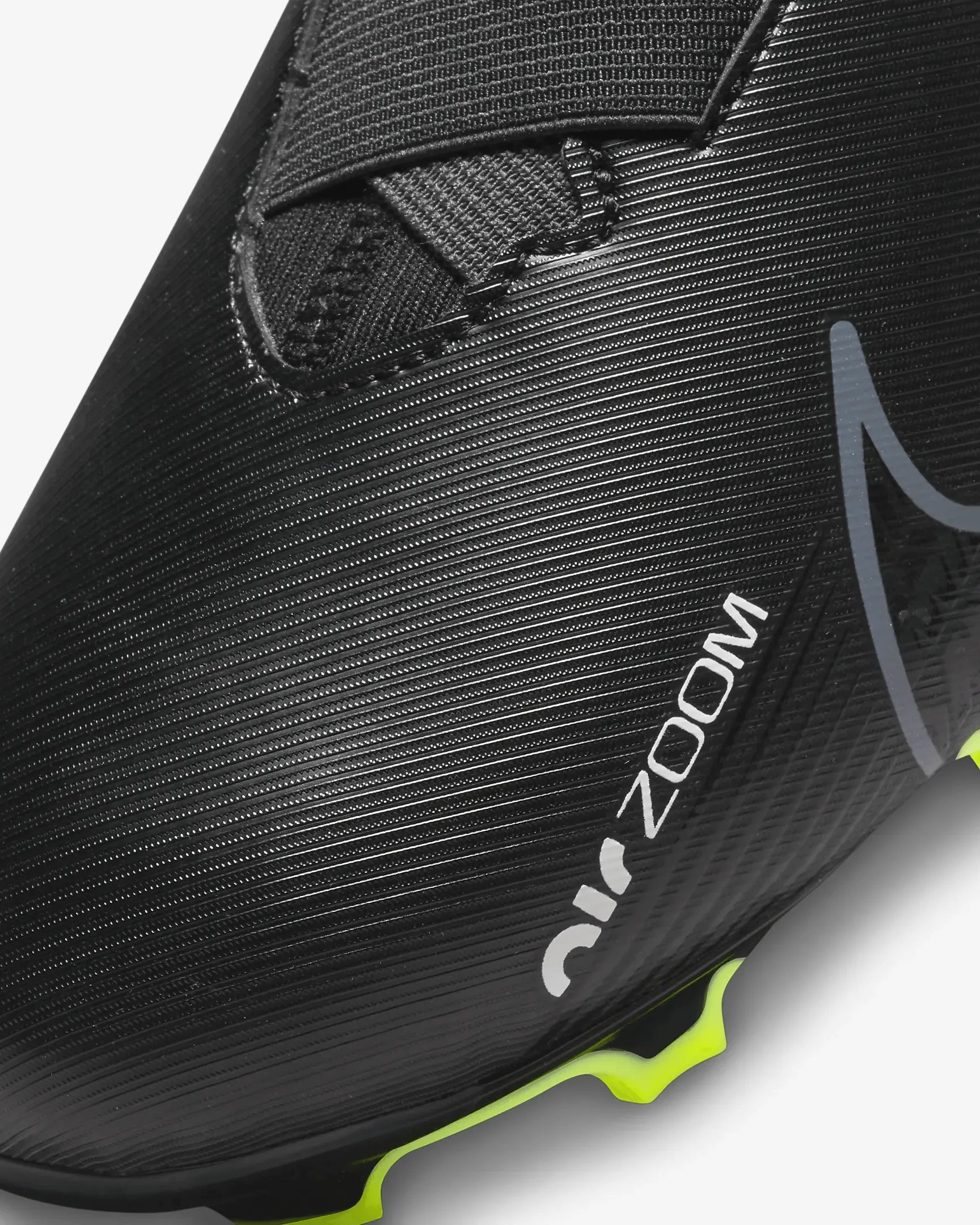 Nike JR Zoom Vapor 15 Academy FG-MG - Black-Smoke Grey (Detail 2)