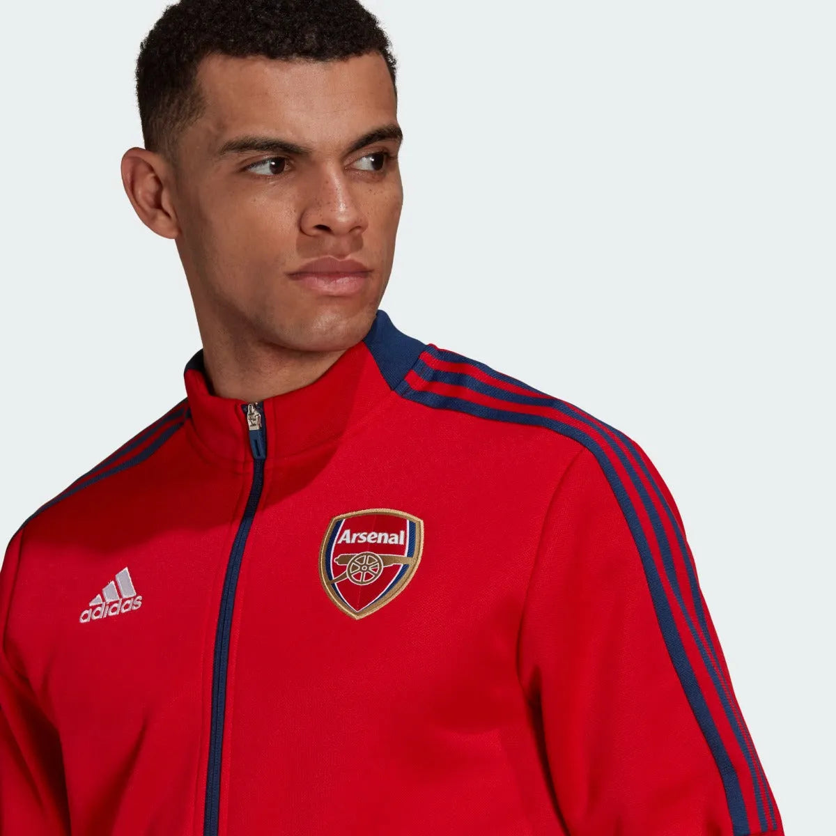 Adidas 2021-22 Arsenal Anthem Jacket - Red-Navy (Detail 1)