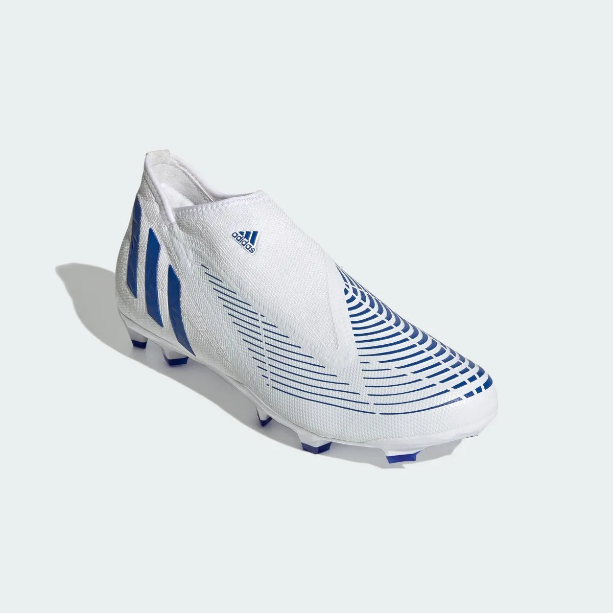 adidas Predator Edge .3 Laceless FG - White-Hi Res Blue (Diagonal 1)