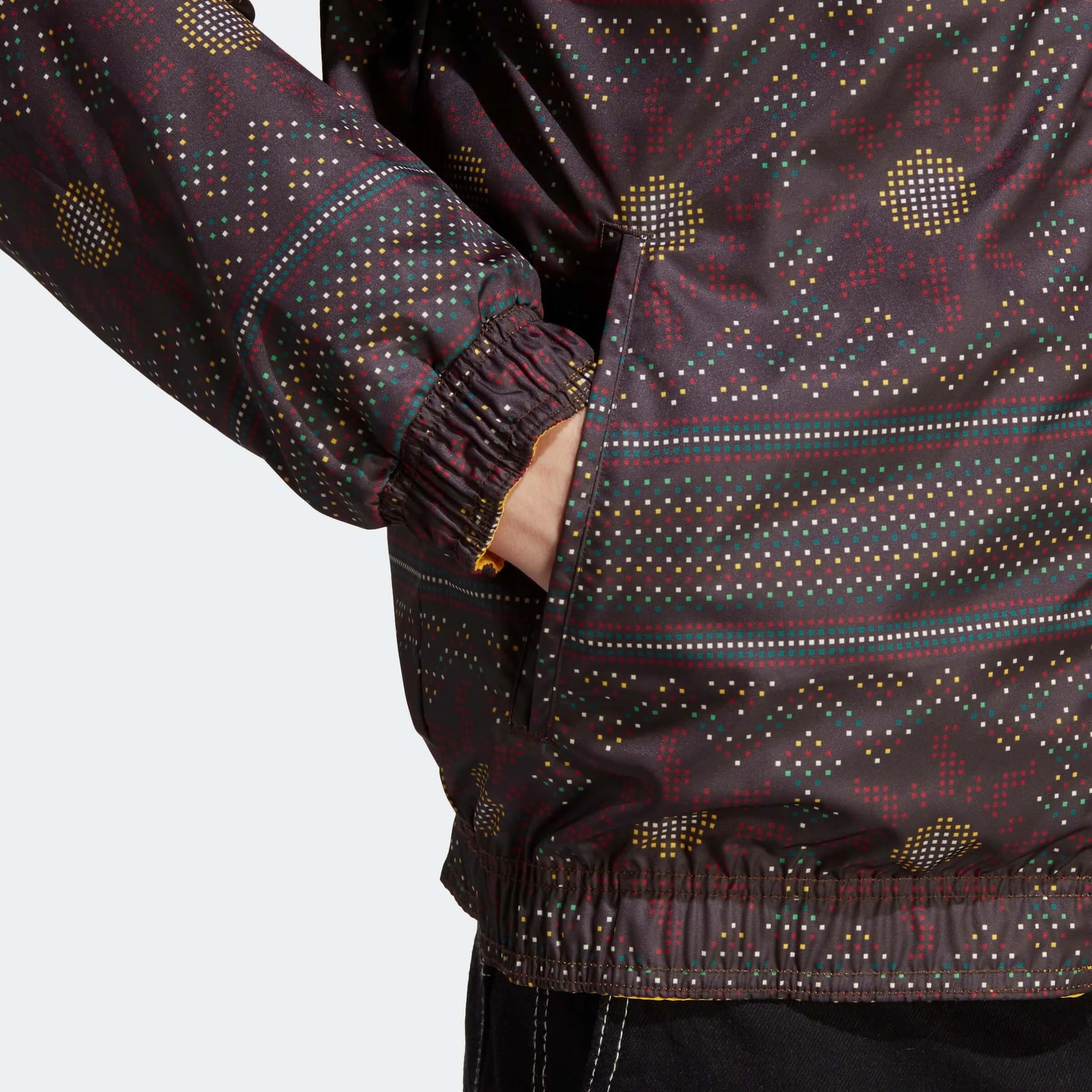 adidas 2023 Jamaica Reversible Anthem Jacket - Bold Gold-Black (Detail 2)