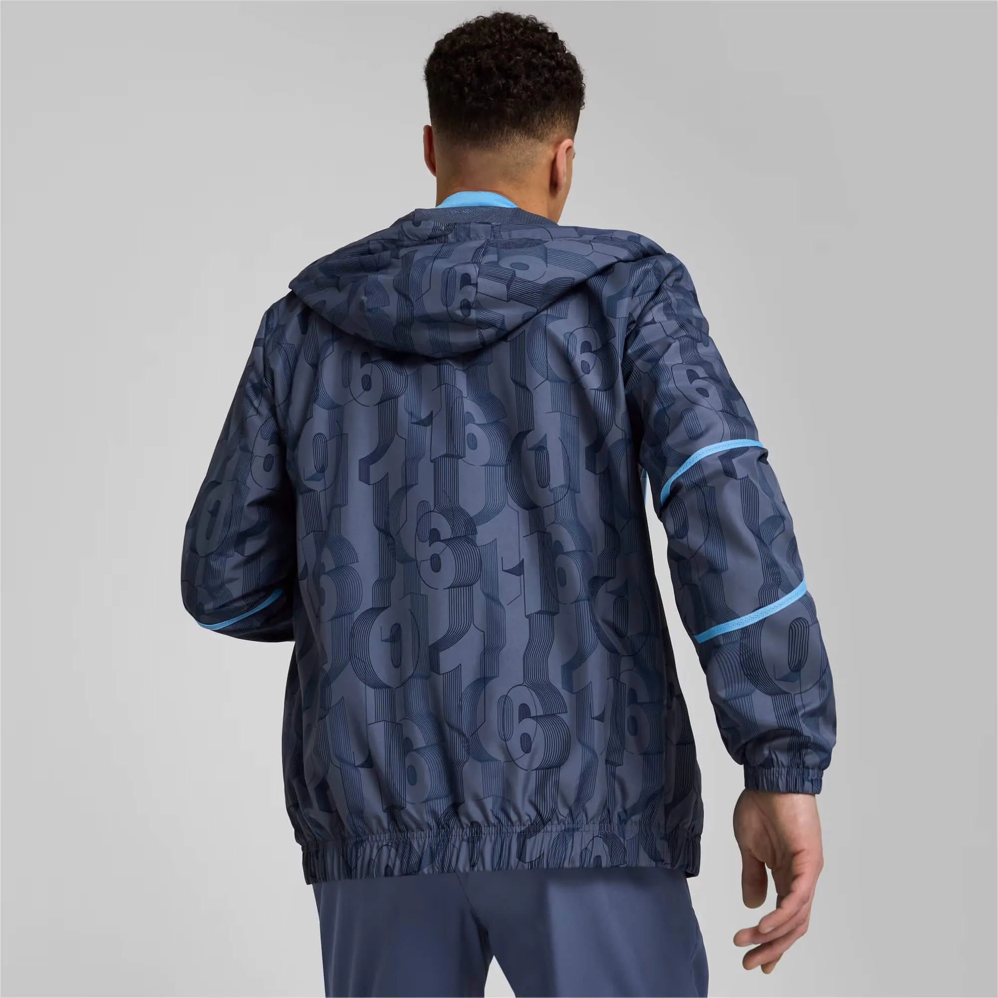 Puma 2024-25 Manchester City Men's Pre-Match Woven Jacket (Model - Back)